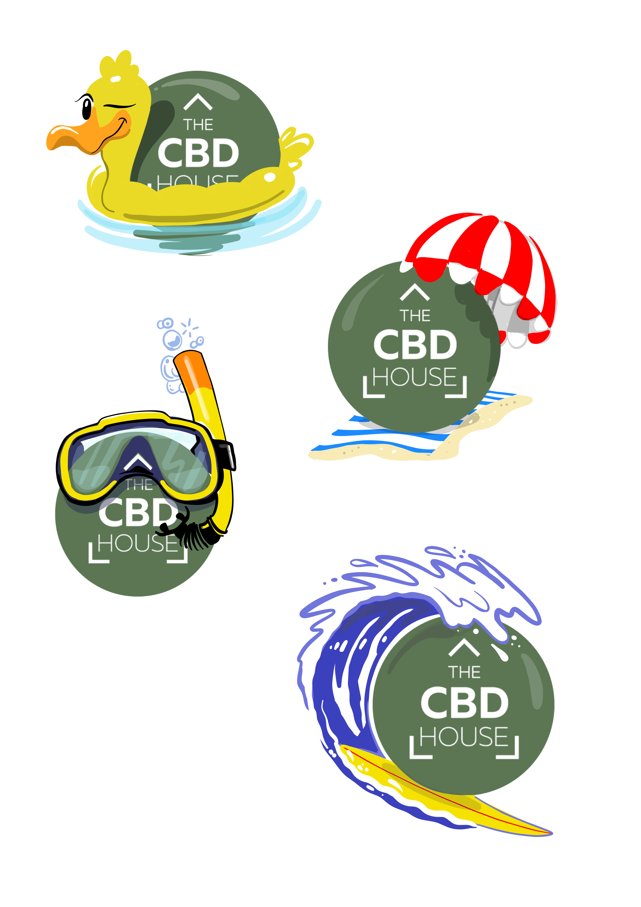 stickers the cbd house