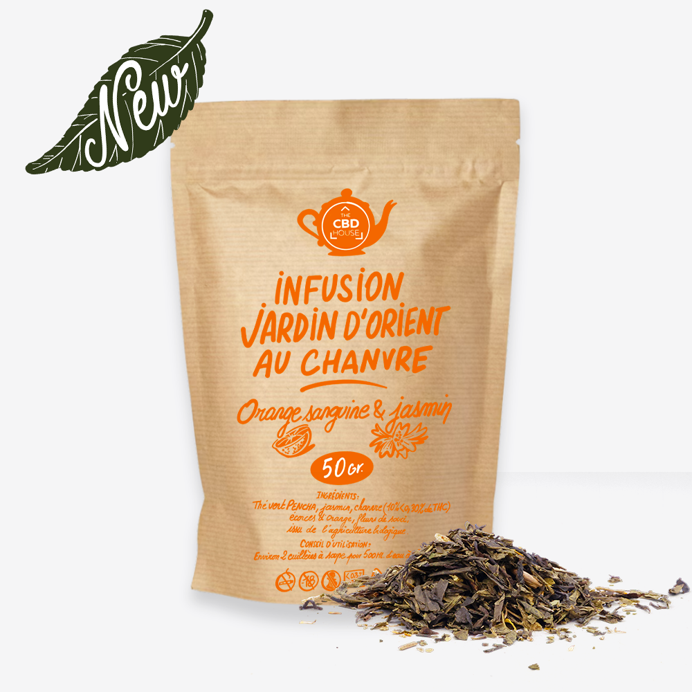 infusion jardin d'orient chanvre & orange sanguine & jasmin